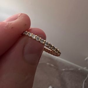 14K Gold Diamond Band Size 5